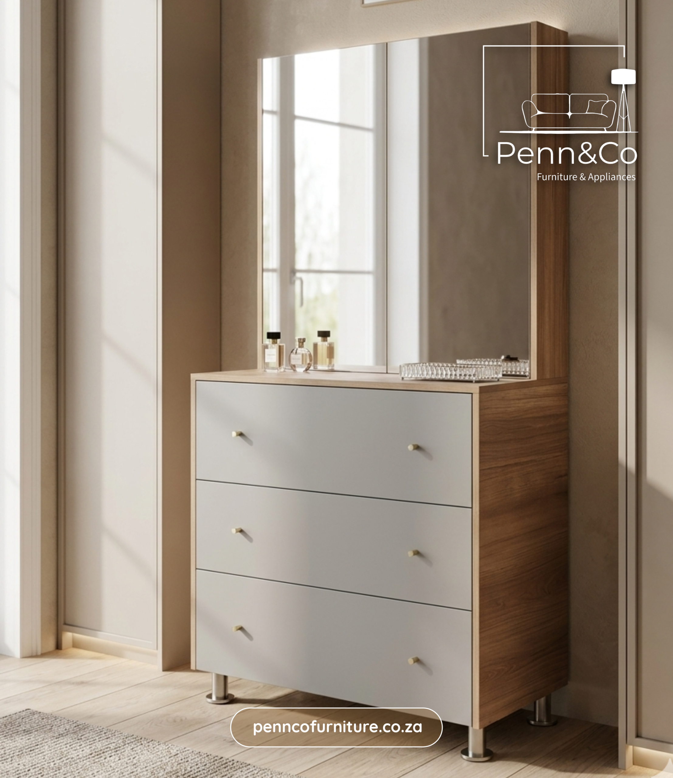Lunar Compactum Dressing Table-SKD