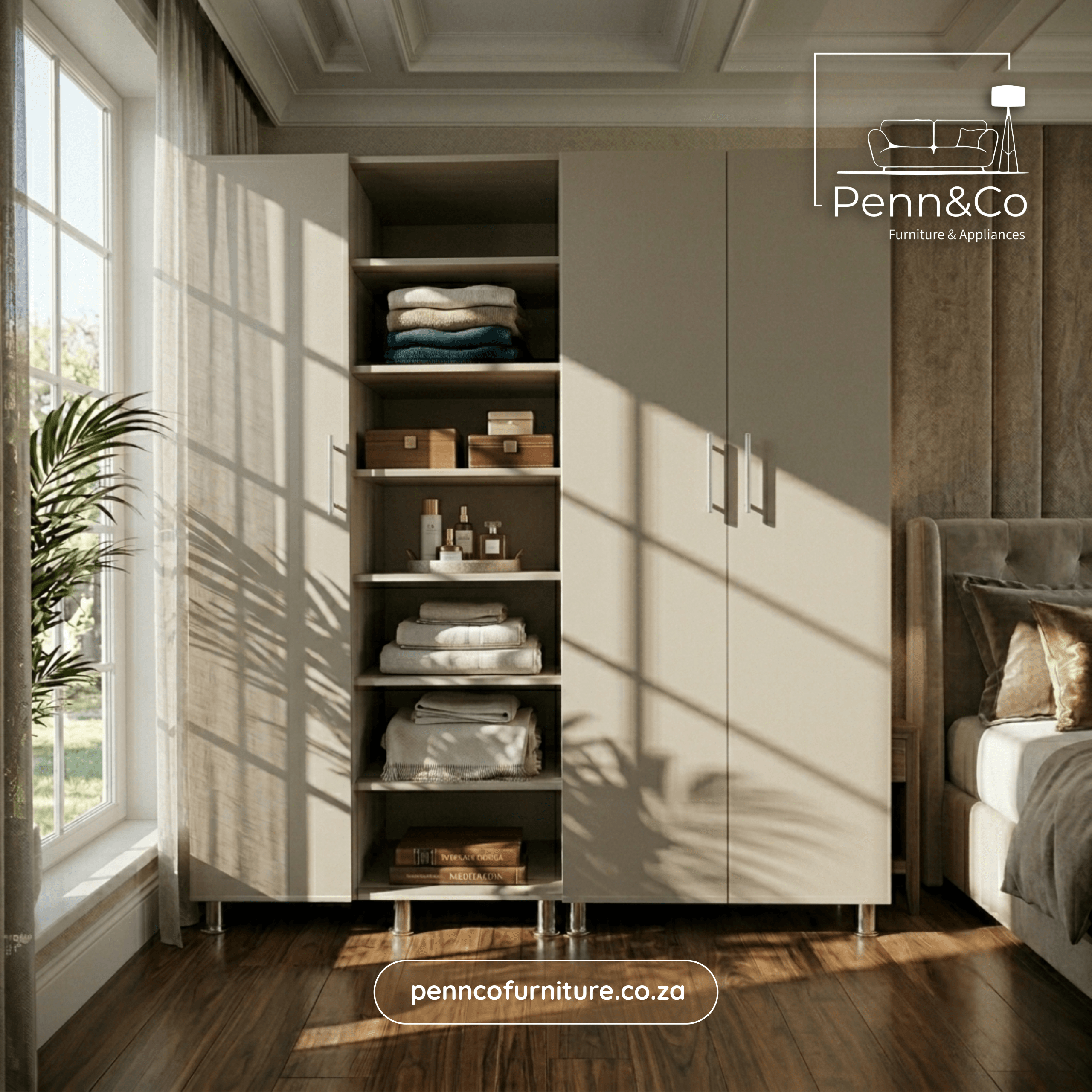 Elegant Open Shelving Wardrobe – (S1)