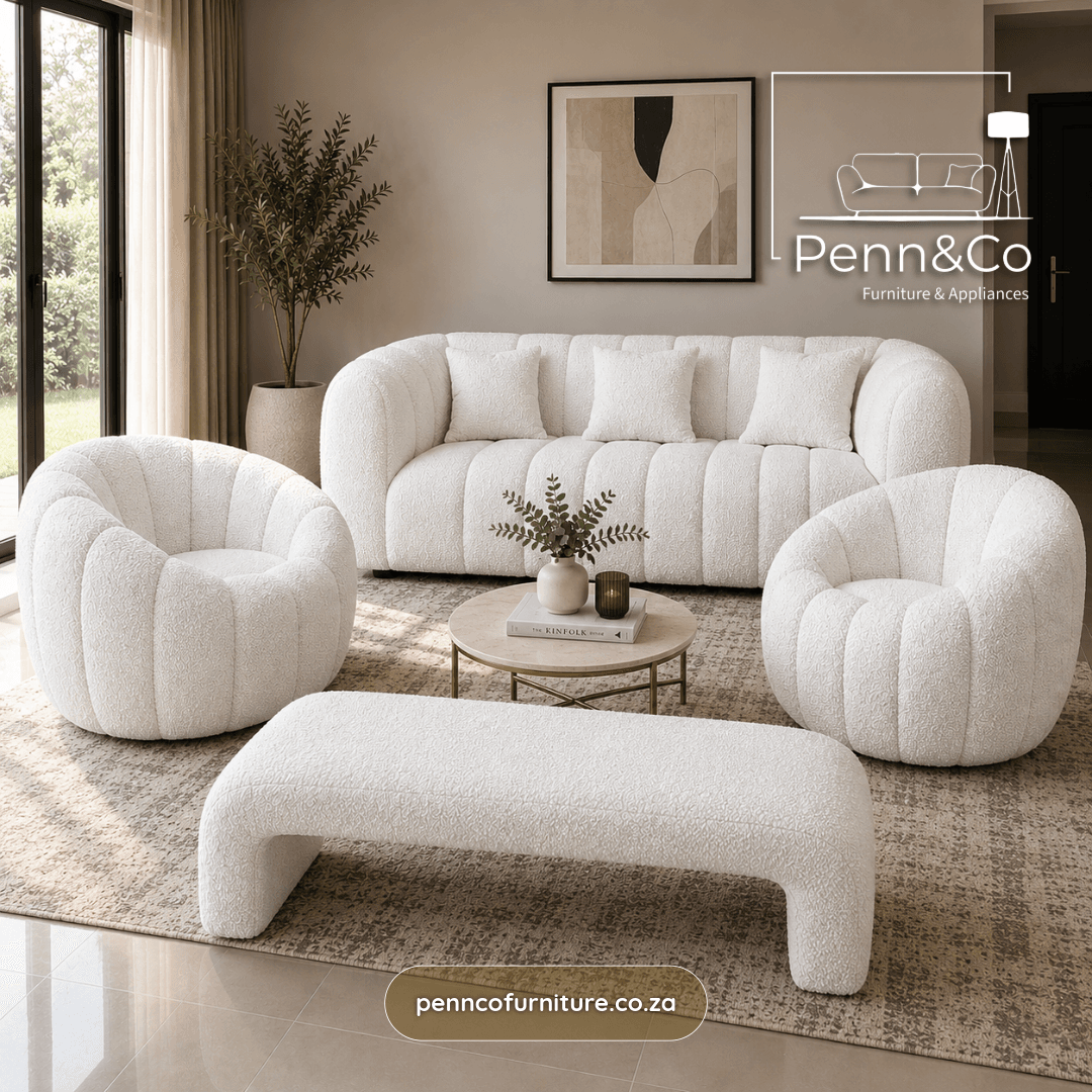 Opulence Boucle Lounge Collection with Bench (S6)